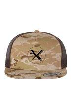 Load image into Gallery viewer, Wrench and Comb Desert Camo Snapback