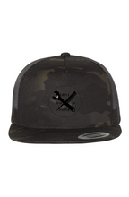 Load image into Gallery viewer, Wrench and Comb Black Camo Snapback
